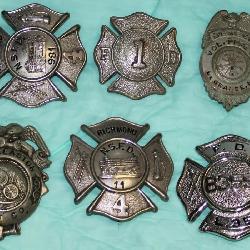 NJ firemen's badges