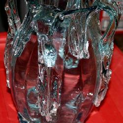 Victorian art glass vase