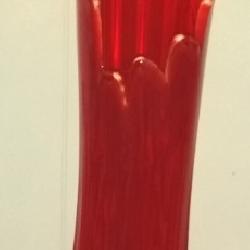 Swung glass floor vase