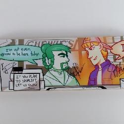 Cartoons by Andie Clerks Artist Skate Deck. Signed
