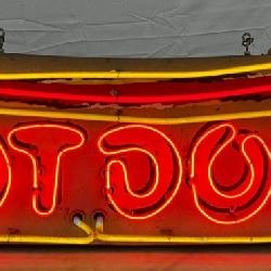 60×20 Hot Dog Neon Sign with 9-Inch Metal Can