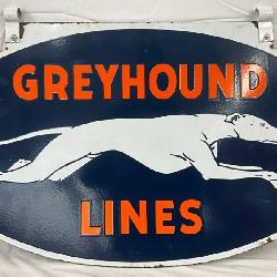 36x20 DSP Greyhound Lines Sign w/Brackets 