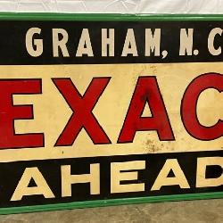 94×46 Texaco Smaltz Metal Sign from Graham, N.C., by Eagle Oil Co.