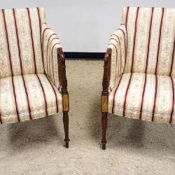 1213	BEAUTIFUL PAIR OF SOUTHWOOD REPRODUCTION UPHOLSTERED ARM CHAIRS, EACH APPROXIMATELY 25 IN X 23 IN X 37 IN H