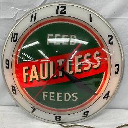 15-Inch Faultless Feeds Double-Bubble Advertising Clock