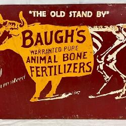 ‘Baugh’s Animal Bone Fertilizers’, Single-Sided Metal Sign, 30 x 18 Inches