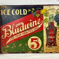 Bluewine 5 Cent Flange Sign, 13in x 10in