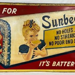 1957 Sunbeam Bread Emb. Sign, 72 x 35.5in. 