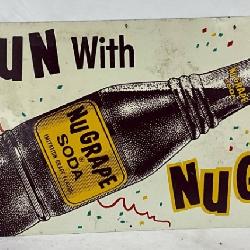 NuGrape Soda Sign, 12 x 30 Inches