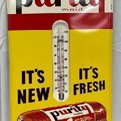 Purity Maid Metal Thermometer with Loaf Bread Design