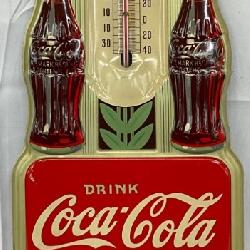 1941 Emb. Coca-Cola Advertising Thermometer 7x16 