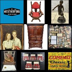 BIDDING ENDS FRIDAY!~Incredible *Online Only* Weatherford Gallery Auction! Collectibles, Fine Furniture, Memorabilia, Coins, Art, Vintage Goods & More! Local P/U & Ship Avail!