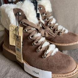 Madden NYC Women S Faux Fur Cuff Lace up Booties