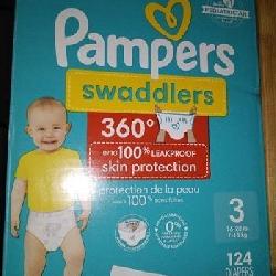 Pampers Swaddler 360 Disposable Baby Diapers - Size 3 - 124ct