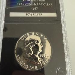 1957 Franklin 90% Silver Proof
