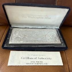 One Pound .9999 Silver Bar 