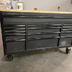 Husky 61 in. W x 23 in. D Heavy Duty 15-Drawer Mobile Workbench
