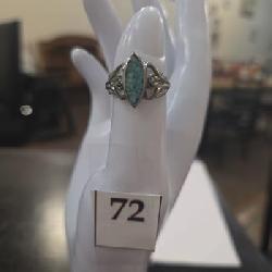 Silver and blue ring 