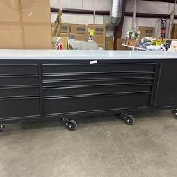108 in. W x 24 in. D 9-Drawer Heavy-Duty Mobile Workbench