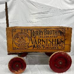 Varnishes Adv Wooden Wagon Berry Brothers 22in Long 