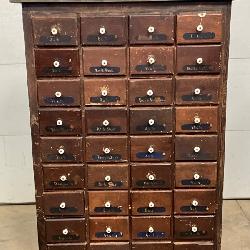 Early Apathacary Cabinet with 36 Drawers 43x58