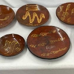 Hand-Decorated Redware Pottery