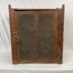 1800s Prim Hanging Punch Tin Pie Safe