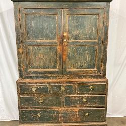 Late 1700s Two-Piece Jackson Press Orig. Green Paint 