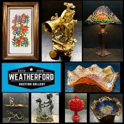Bidding Ends Fri! ~Incredible *Online Only* Weatherford Gallery Auction! Fine MCM Furniture, Vintage Glass, Collectibles, Memorabilia & More! Local P/U & Ship Avail