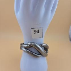 Silver twisted bracelet