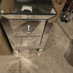 11.81 x 11.81 x 19.69 inches Bedside Table,Sparkly