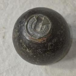 Civil War 12 lb Borman cannon ball with original