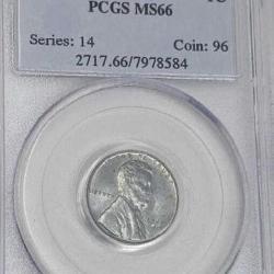 1943-S graded wartime steel penny