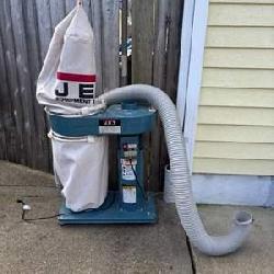 JET DC-650 1HP Dust Collector 115V Woodworking System w/ Hose & Dual Bags