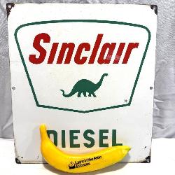 Lot # : 135 - Vtg Sinclair Diesel Dinosaur Enameled Metal Sign