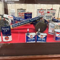 LARGE SELECTION ADVERTISING OIL CANS