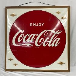 36-Inch Embossed Coca-Cola ‘Enjoy’ Cookie Cutter Metal Sign