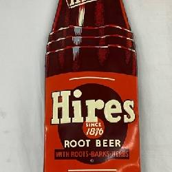 Embossed Hires Root Beer Die-Cut Metal Advertising Sign, 16 x 58 in.