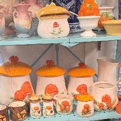 Midcentury  Mushroom canisters 