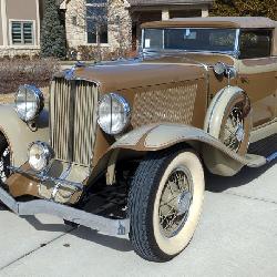 1931 Auburn Cabriolet 8-98A, 268 Cubic Inch 98 HP L-Head Inline 8 Engine, 3 Speed Manual Syncromesh 