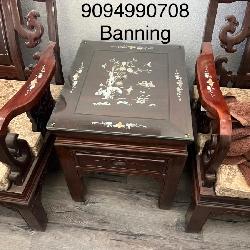 Asian End Table/Vintage Drawer