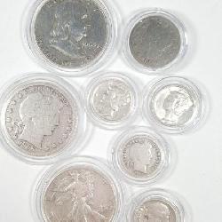 An Assortment of Antique and Vintage Silver Coins