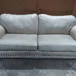 Bradington Rolled Arm Brass Button Sofa