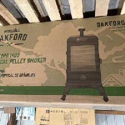 Oakford 1400 Pellet Grill Vertical Smoker in Black