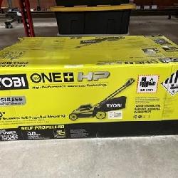 RYOBI ONE+ HP 18V Brushless 20 in. Cordless Battery Walk Behind Self-Propelled Lawn Mower w/ (2) 6.0 Ah Batteries and Chargers