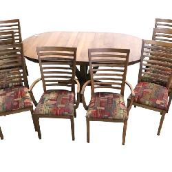 Lot 148:  Nice Simply Amish USA 9pc. cherry finish dining set www.SouthJerseyAuction.com