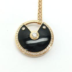 Cartier Amulette Large De Cartier Black Onyx & Diamond 18K Rose Gold Pendant Necklace