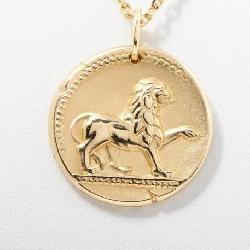 Van Cleef & Arpels Zodiac Leo Lion 18K Yellow Gold Medallion Pendant Necklace