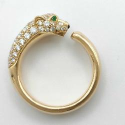 Cartier Panther Diamond Pave 18K Yellow Gold Ring