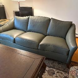 Ethan Allen Leather Sofa 